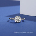Ready to Ship High Quality Engagement Wedding Ring in 925 Silver Adjustable Ring